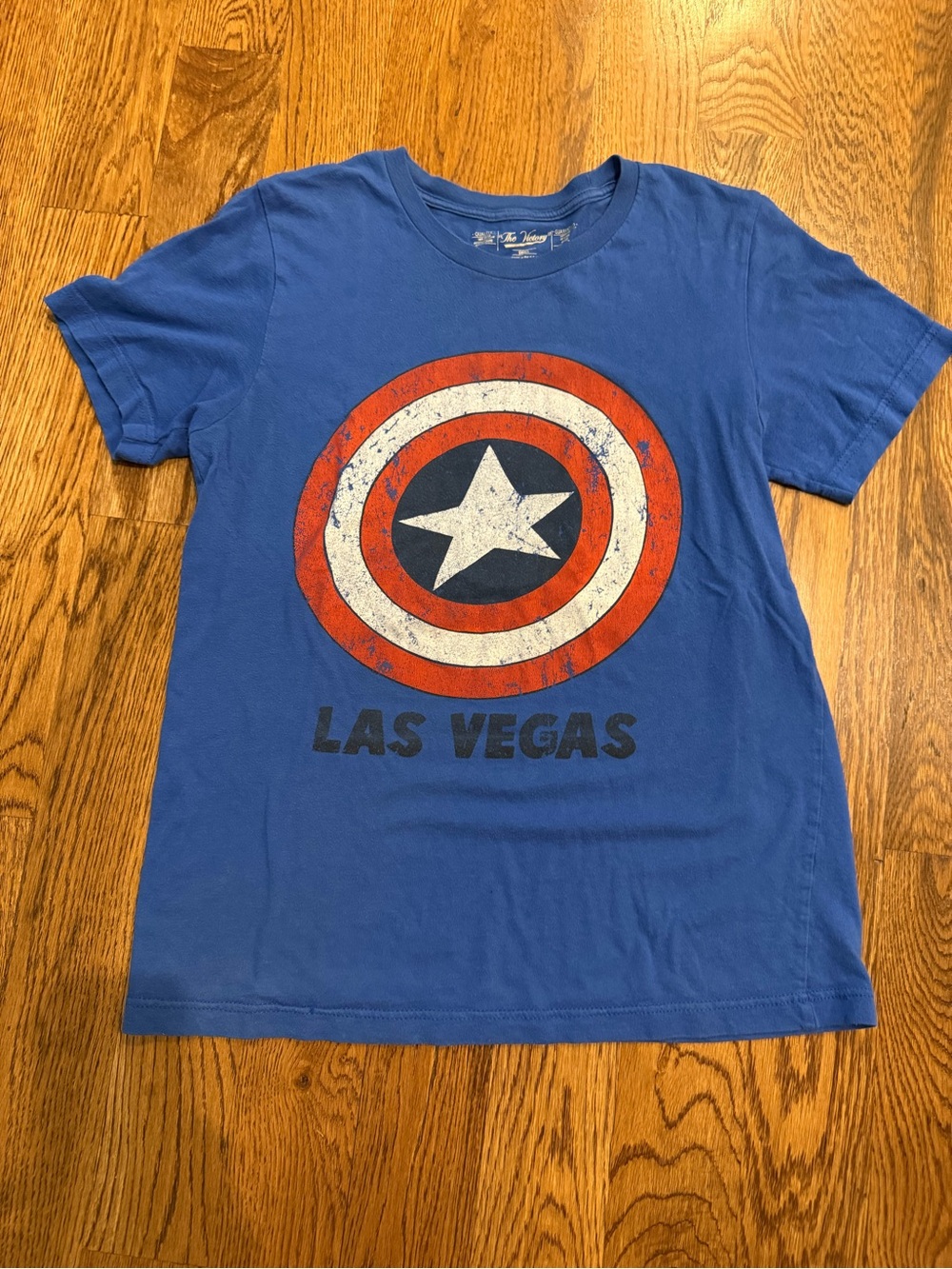 Blue Captain America Shield Las Vegas Graphic Tee